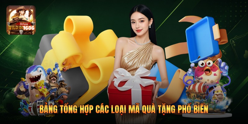 Bảng tổng hợp các loại mã quà tặng phổ biến
